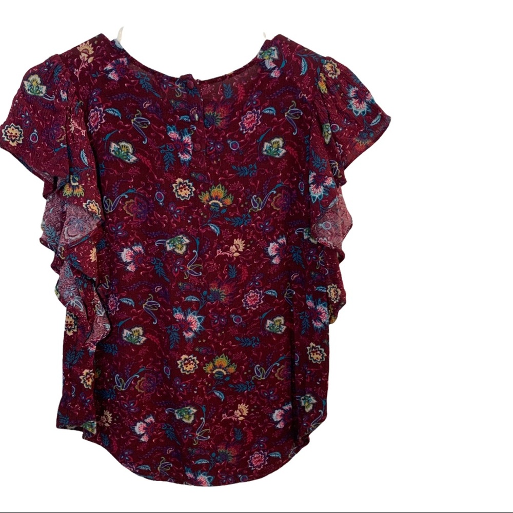 Xhilaration Summer Cottagecore top Ruffle Accent